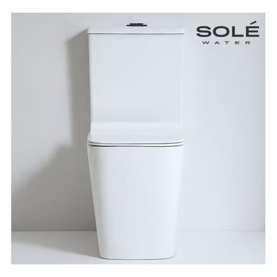 Унитаз-компакт безободковый Sole Rif Turbo с тонкой крышкой микролифт (система смыва Торнадо) фото 3