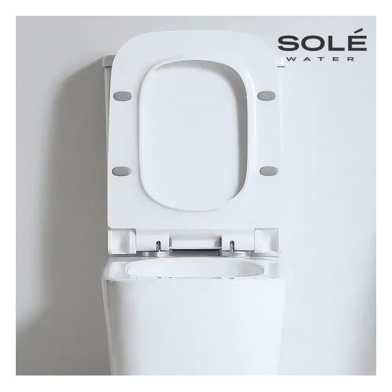 Унитаз-компакт безободковый Sole Rif Turbo с тонкой крышкой микролифт (система смыва Торнадо) фото 5