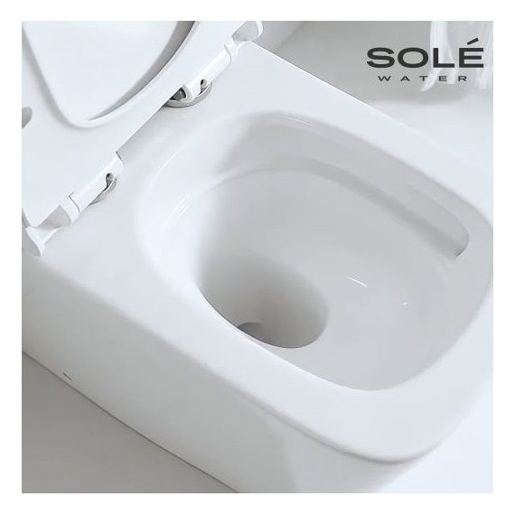 Унитаз-компакт безободковый Sole Rif Turbo с тонкой крышкой микролифт (система смыва Торнадо) фото 6