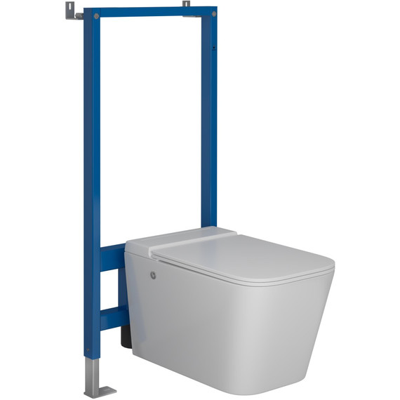 Унитаз импульсный подвесной Grossman Impuls GR-5501 с сиденьем микролифт, с инсталляцией Grossman 901.5502.01.000 в комплекте фото 3