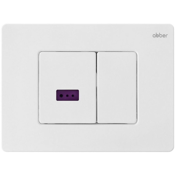 Кнопка смыва сенсорная Abber AC0122SMW, белый матовый фото 