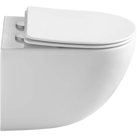 Унитаз подвесной безободковый Aquatek Гелиос AQ1993T-00 с тонкой крышкой микролифт, с полностью закрытым гидрозатвором (система смыва Торнадо) фото 10