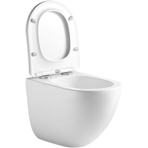 Унитаз подвесной безободковый Aquatek Гелиос AQ1993T-00 с тонкой крышкой микролифт, с полностью закрытым гидрозатвором (система смыва Торнадо) фото 7