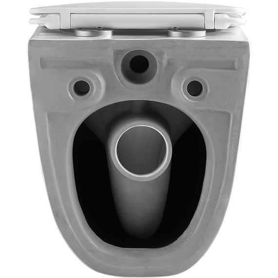 Унитаз подвесной безободковый Aquatek Гелиос AQ1993T-00 с тонкой крышкой микролифт, с полностью закрытым гидрозатвором (система смыва Торнадо) фото 9