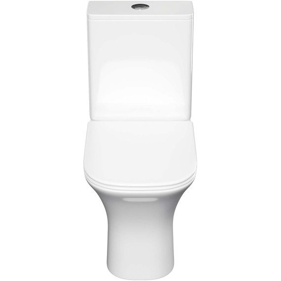 Унитаз-компакт безободковый Aquatek Optima Square AQ4411-00 с тонкой крышкой микролифт фото 2