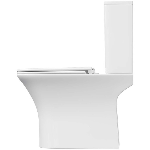 Унитаз-компакт безободковый Aquatek Optima Square AQ4411-00 с тонкой крышкой микролифт фото 4