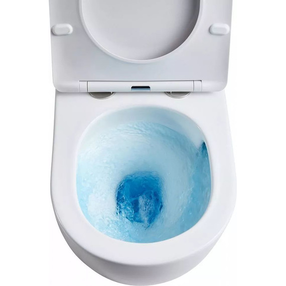 Унитаз подвесной безободковый Azario Grado AZ-0046-UQ1 с тонкой крышкой микролифт (Система смыва торнадо) - 9 Унитаз подвесной безободковый Azario Grado AZ-0046-UQ1 с тонкой крышкой микролифт (Система смыва торнадо) фото 9