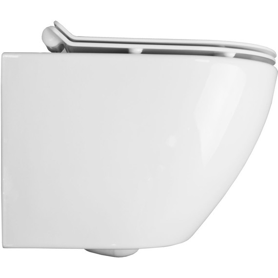 Унитаз подвесной безободковый Azario Grado AZ-0046-N с тонкой крышкой микролифт, Цвет производителя: белый - 3 Унитаз подвесной безободковый Azario Grado AZ-0046-N с тонкой крышкой микролифт, Цвет производителя: белый фото 3