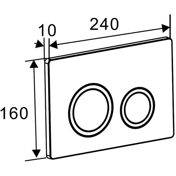 Кнопка смыва Azario AZ-017.08, оружейная сталь матовая фото 2