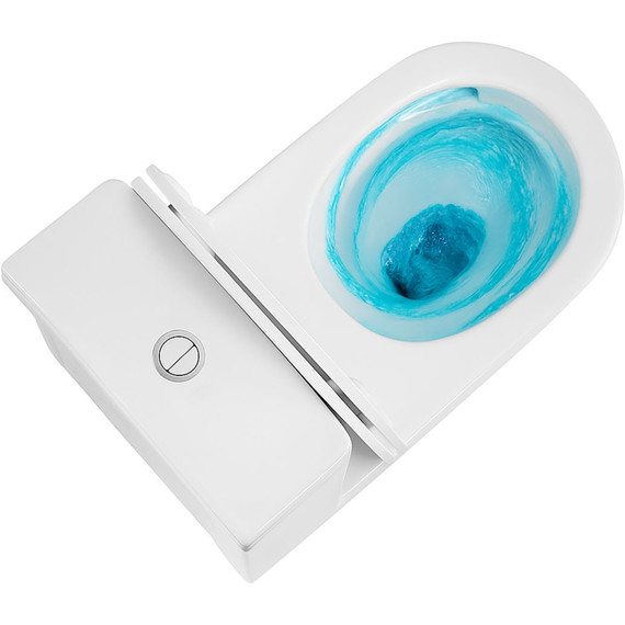 Унитаз-моноблок безободковый Azario Nimbus AZ-6080-AP с тонкой крышкой микролифт (система смыва Торнадо) фото 10