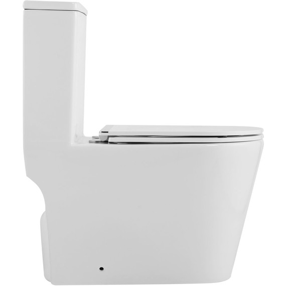 Унитаз-моноблок безободковый Azario Nimbus AZ-6080-AP с тонкой крышкой микролифт (система смыва Торнадо) фото 7