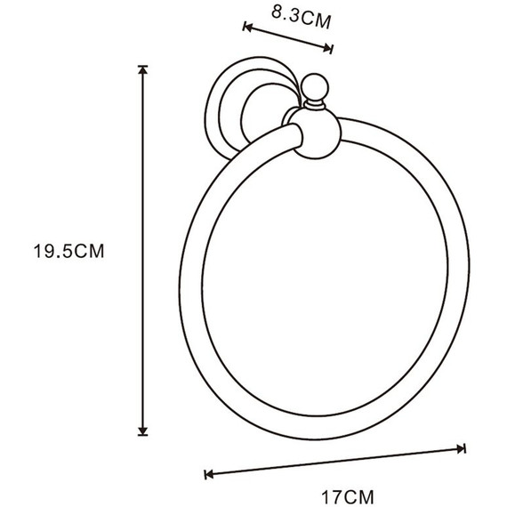 Кольцо для полотенец Azario Elvia AZ-91111G, цвет золото - 2 Кольцо для полотенец Azario Elvia AZ-91111G, цвет золото фото 2