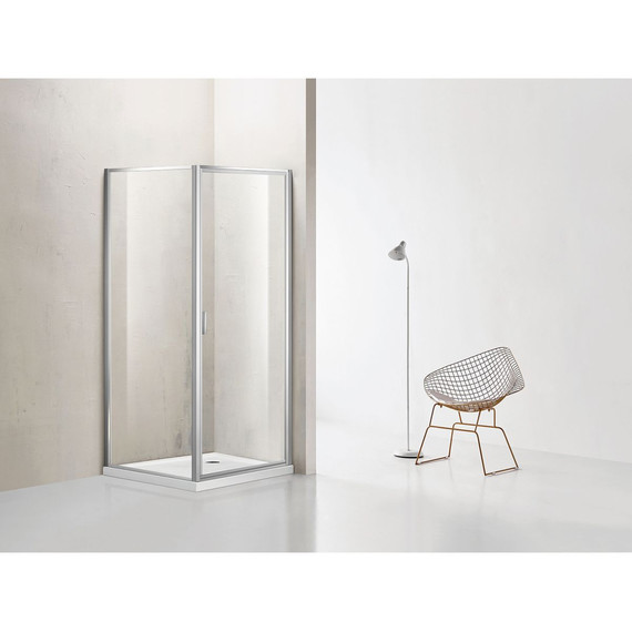 Душевое ограждение Azario Richmond 100x100 см AZ-NAG1221 1000, хром/прозрачное фото 2