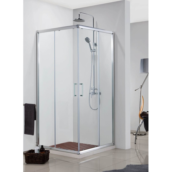 Душевое ограждение Azario Greenwood 110x110 см AZ-NNE1142 1100, серебро/прозрачное фото 2