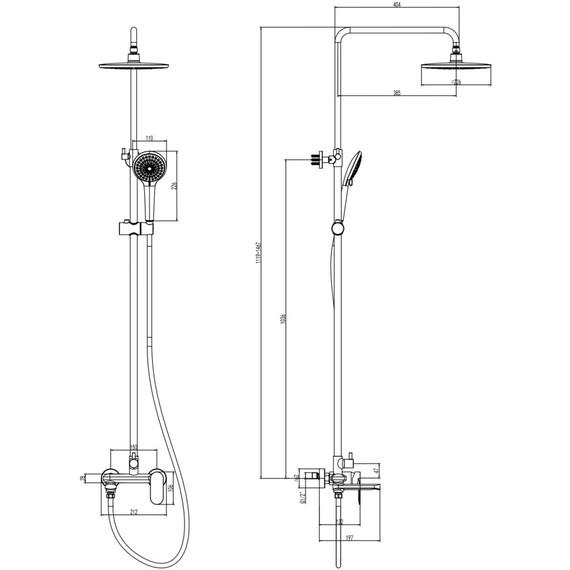 Душевая стойка Azario Florida Round AZ-WSA654233C - 2 Душевая стойка Azario Florida Round AZ-WSA654233C фото 2