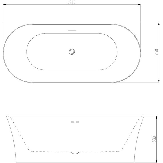 Ванна акриловая Azario Engels 170х75 см ENG17075 фото 7