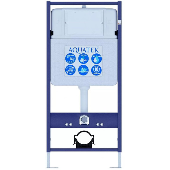 Инсталляция с подвесным унитазом комплект: Aquatek Standart 50 INS-0000012 с подвесным безободковым унитазом Azario Grado AZ-0046-UQ3 сиденье микролифт (Система смыва торнадо) фото 3