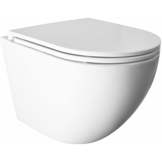 Унитаз подвесной безободковый Azario Pro PRO-0001 UQ3 с тонкой крышкой микролифт (система смыва Торнадо) фото 10