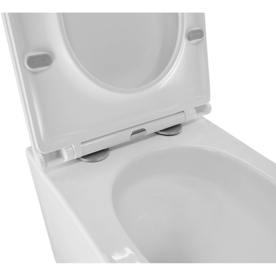 Унитаз подвесной безободковый Azario Pro PRO-0001 UQ3 с тонкой крышкой микролифт (система смыва Торнадо) фото 14