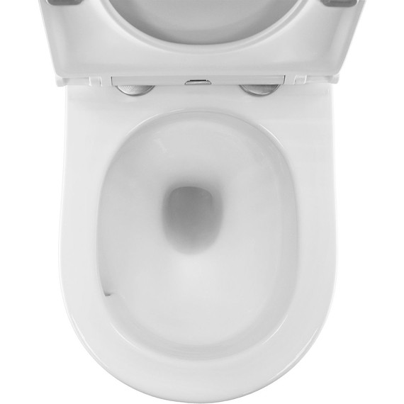 Унитаз подвесной безободковый Azario Pro PRO-0001 UQ3 с тонкой крышкой микролифт (система смыва Торнадо) фото 2