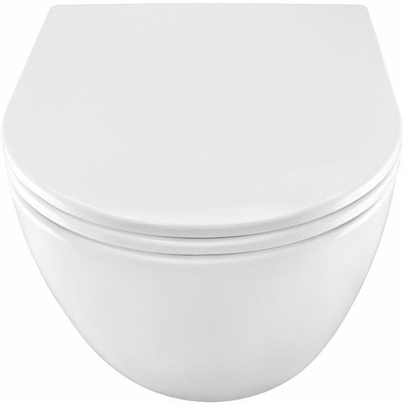 Унитаз подвесной безободковый Azario Pro PRO-0001 UQ3 с тонкой крышкой микролифт (система смыва Торнадо) фото 3