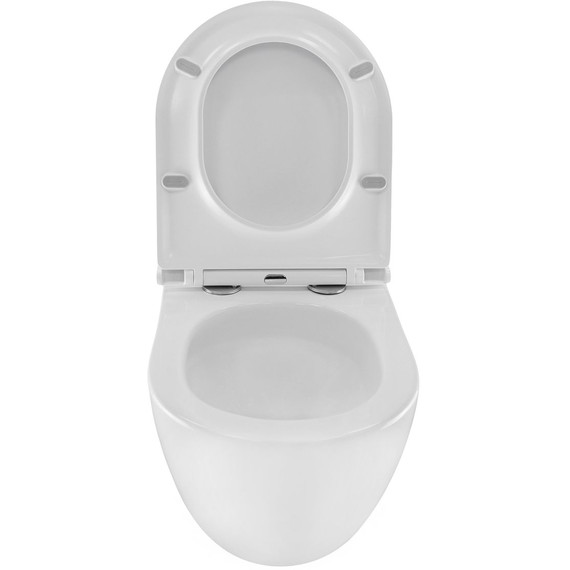 Унитаз подвесной безободковый Azario Pro PRO-0001 UQ3 с тонкой крышкой микролифт (система смыва Торнадо) фото 5