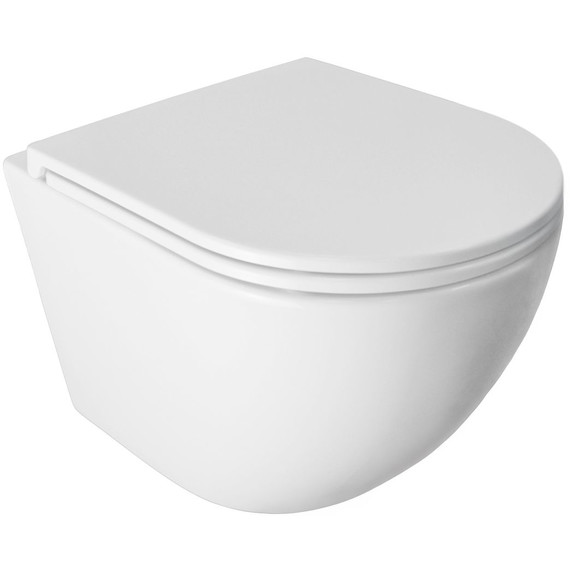 Унитаз подвесной безободковый Azario Pro PRO-0001 UQ3 с тонкой крышкой микролифт (система смыва Торнадо) фото 9