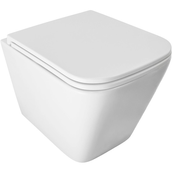 Унитаз подвесной безободковый Azario Pro PRO-002 UQ3 с тонкой крышкой микролифт (система смыва Торнадо) фото 3