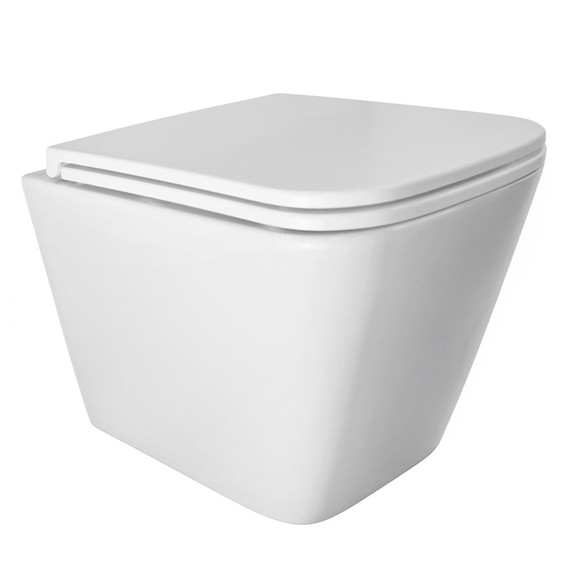 Унитаз подвесной безободковый Azario Pro PRO-002 UQ3 с тонкой крышкой микролифт (система смыва Торнадо) фото 2