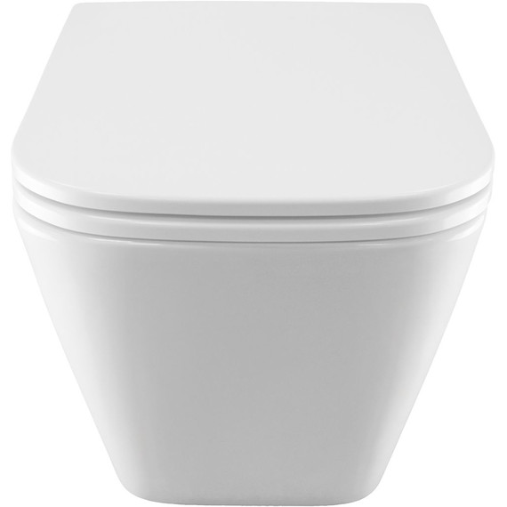 Унитаз подвесной безободковый Azario Pro PRO-002 UQ3 с тонкой крышкой микролифт (система смыва Торнадо) фото 5