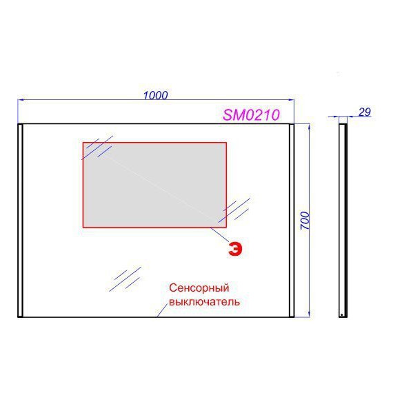Зеркало Aqwella Манчестер 100 см SM0210 - 6 Зеркало Aqwella Манчестер 100 см SM0210 фото 6