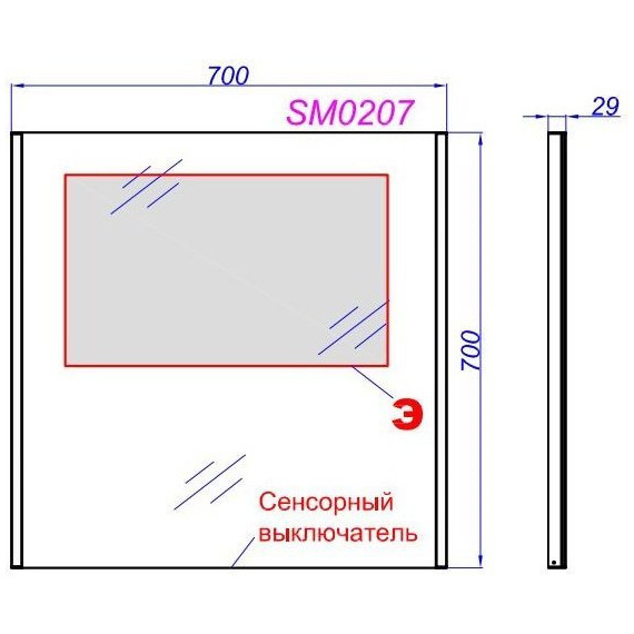 Зеркало Aqwella Манчестер 70 см SM0207 фото 7