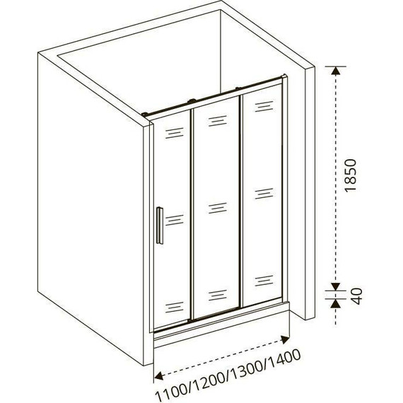 Душевая дверь Bas Orion WTW-100-G-CH 100 см хром/матовое - 6 Душевая дверь Bas Orion WTW-100-G-CH 100 см хром/матовое фото 6