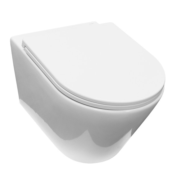 Унитаз подвесной безободковый Azario Nove AZ-9312T с тонкой крышкой микролифт фото 2