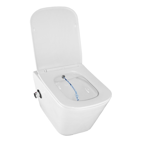 Унитаз подвесной безободковый Azario Hugo AZ-10007 с тонкой крышкой микролифт фото 2