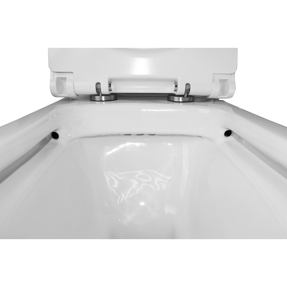 Унитаз-компакт безободковый Azario Glory AZ-49 с тонкой крышкой микролифт фото 6