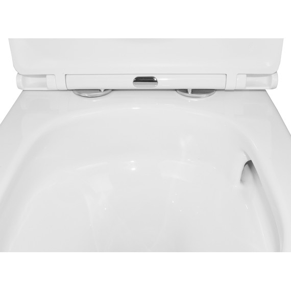 Унитаз-компакт безободковый Azario Vetro AZ-2149-UQ1 с тонкой крышкой микролифт (Система смыва Торнадо) фото 7