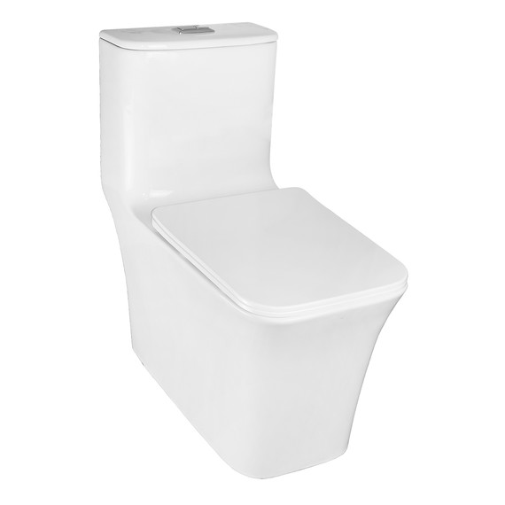 Унитаз-моноблок безободковый Azario Stoun AZ-1109 с тонкой крышкой микролифт - 2 Унитаз-моноблок безободковый Azario Stoun AZ-1109 с тонкой крышкой микролифт фото 2