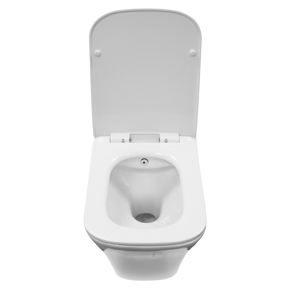 Унитаз подвесной безободковый Azario Nove AZ-9321B с тонкой крышкой микролифт фото 4