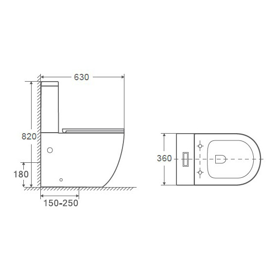 Унитаз-компакт безободковый Azario Blanco AZ-T003B-R с тонкой крышкой микролифт фото 13