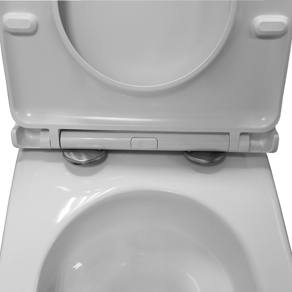 Унитаз подвесной Azario Etera AZ-118E-UQ3 с тонкой крышкой микролифт фото 8