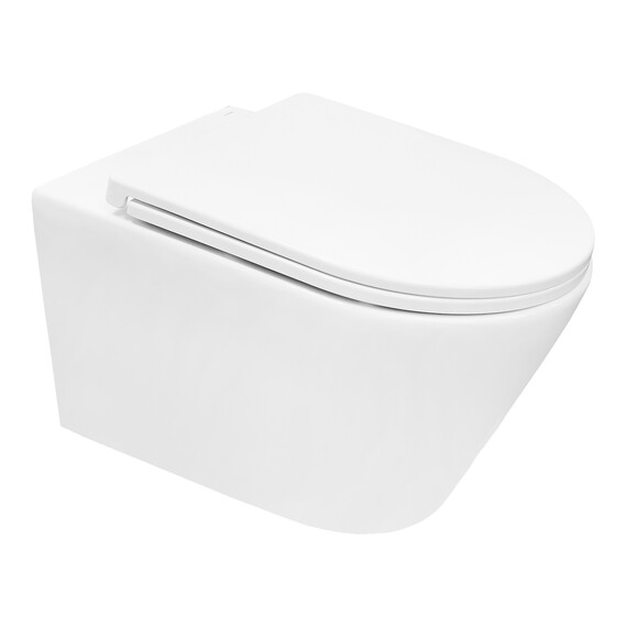 Унитаз подвесной безободковый Azario Nove AZ-9312T с тонкой крышкой микролифт фото 