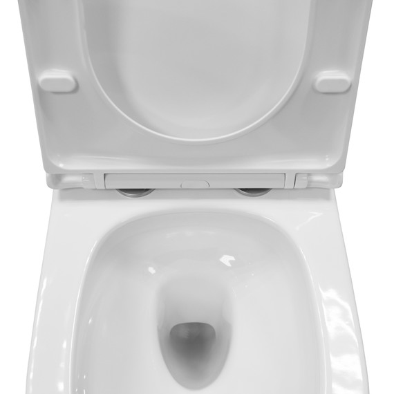 Унитаз подвесной безободковый Azario Nove AZ-9312T с тонкой крышкой микролифт фото 7