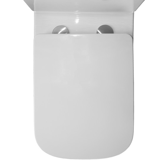 Унитаз-компакт безободковый Azario Ferra AZ-1015 с тонкой крышкой микролифт фото 8