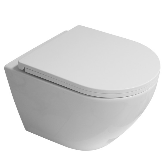Унитаз подвесной Azario Blanco AZ-9003WT с тонкой крышкой микролифт (Система смыва Торнадо) фото 2