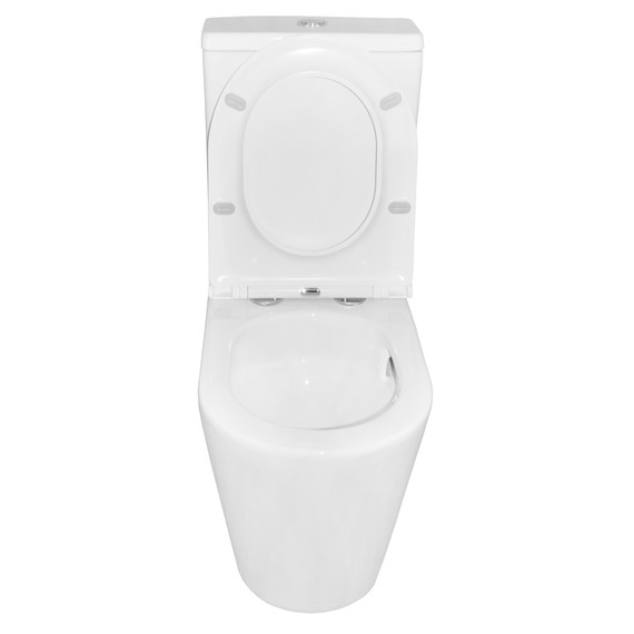 Унитаз-компакт безободковый Azario Vetro AZ-2149-UQ1 с тонкой крышкой микролифт (Система смыва Торнадо) фото 5