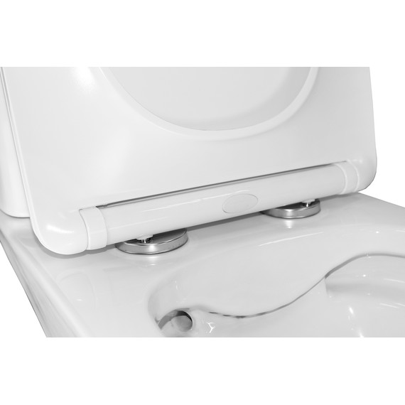 Унитаз-компакт безободковый Azario Kashmir AZ-9143S с тонкой крышкой микролифт фото 7