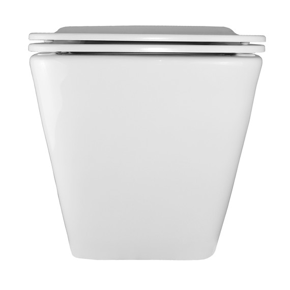 Унитаз подвесной безободковый Azario Hugo AZ-10007 с тонкой крышкой микролифт фото 11