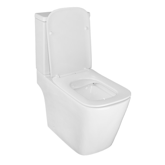 Унитаз-компакт безободковый Azario Ferra AZ-1015 с тонкой крышкой микролифт фото 2