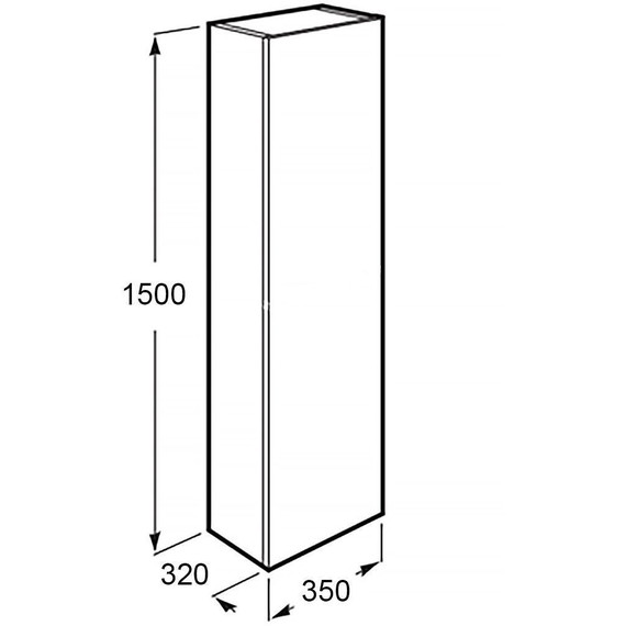 Пенал подвесной Loranto Viola 35 см CS00096740, бежевый - 5 Пенал подвесной Loranto Viola 35 см CS00096740, бежевый фото 5
